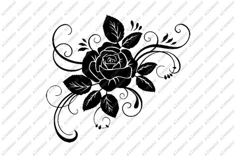 Rose Svg File Rose Clipart Flower Svg Rose Flower Etsy India