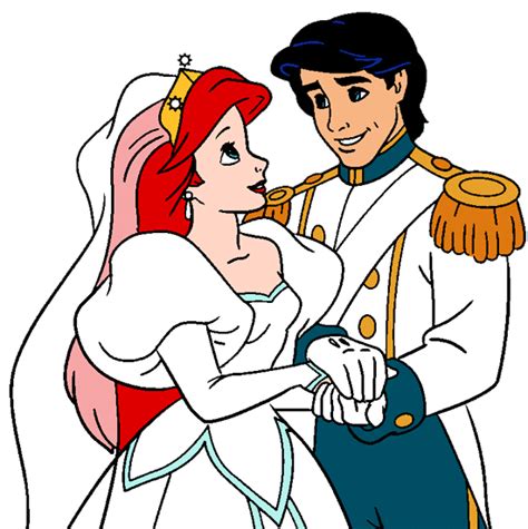 ariel and prince eric s wedding disney clipart mickey mouse cartoon the little mermaid