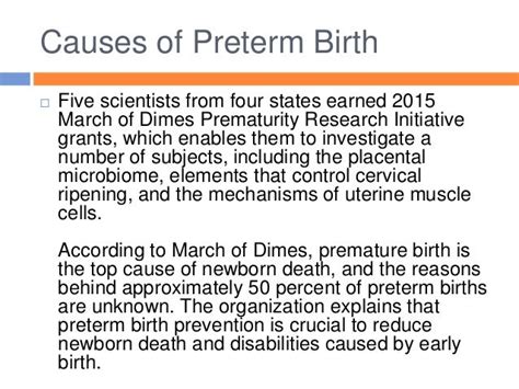 March Of Dimes Funds Research On Causes Of Preterm Birth