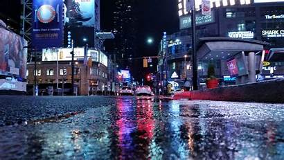 Toronto Street Ontario Cyberpunk Rainy Night Pretty