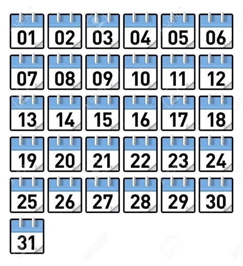 Large Printable Numbers 1 31 Printable Calendar Numbers Calendar