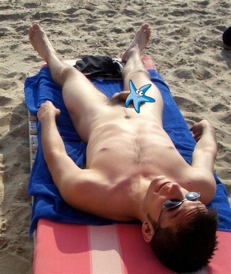 Nude Beach Man Sunbathing Dicks Outdoors
