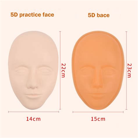 4pcs Semi Permanent Tattoo Practice Leather Human Face Fake Face