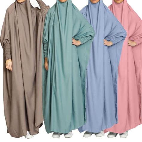 hooded abaya muslim women prayer garment hijab dress arabic robe