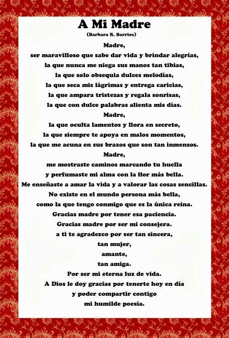 Pin De Ana Balboa En Mothers Day Ideas Poema Para La Madre Carta