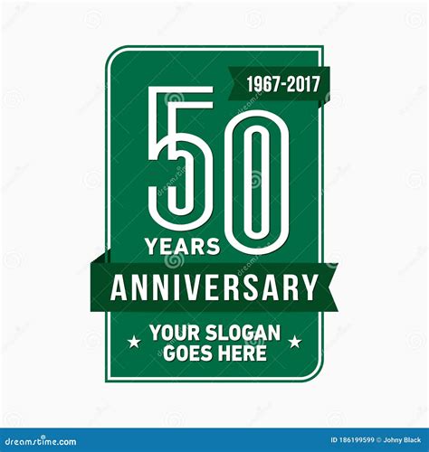 50 Years Celebrating Anniversary Design Template 50th Logo Vector And