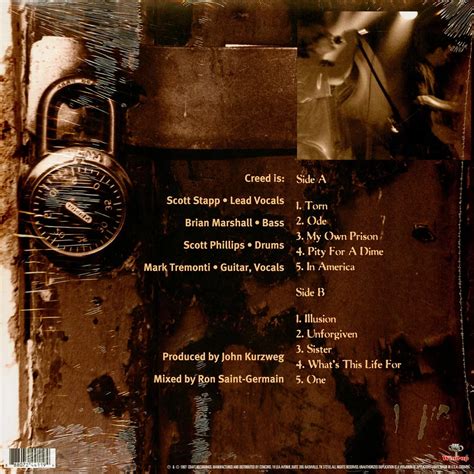 Creed My Own Prison 25th Anniversary Vinyl Lp 2022 Us