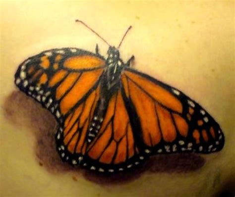 I love the 3d tattoos makes it look so real this one done in measurements 774 x 1032. Monarch | Realistic & 3D Butterfly Tattoos | Pinterest