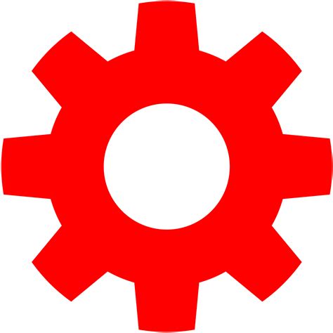 Clipart Gear In Red