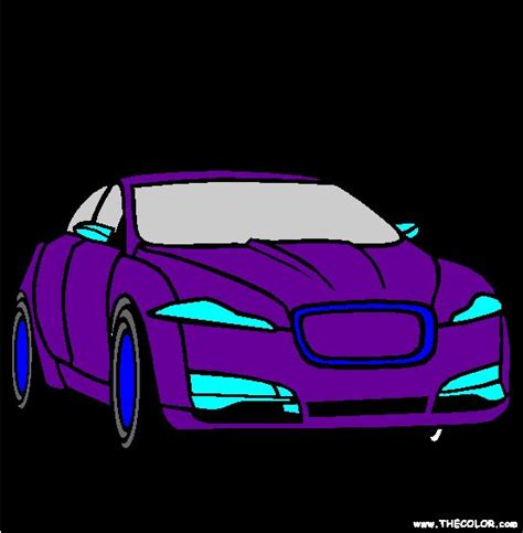 100% Free cars Coloring Pages. Color in this picture of an Jaguar XF