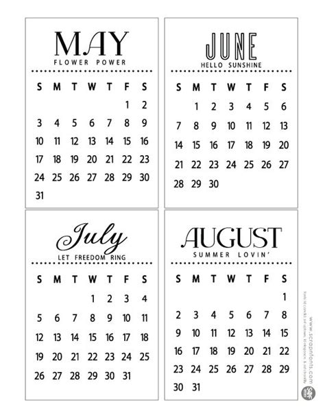 Fontaholic Mini Calendars Freebie Friday Diy Calendar