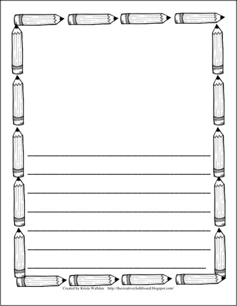 Free Lined Paper Template With Border 8 Best Images Of Printable