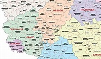 Mapa de Renânia-Palatinado - Alemanha Online