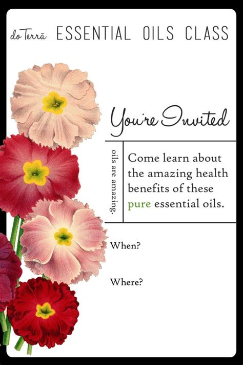 Doterra Essential Oils Class Invite By Everythingpudding On Etsy