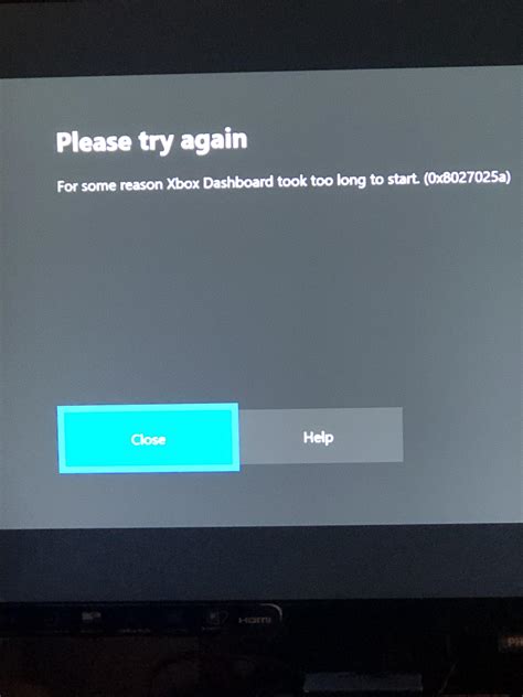 Xbox One S Dashboard Startup Fail Does Anyone Know Why This Is