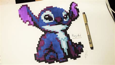Dessin Pixel Disney Stitch