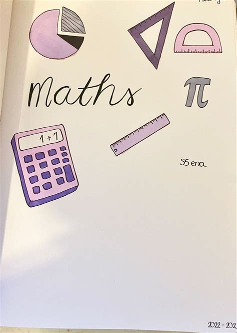 Maths Notebook Cover Design Math Notebook Cover Notebook Cover