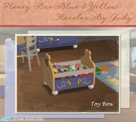 Ts2 Judyhugsnoopys Judy Honeybee Blue And Yellow Toy Box Sims 4