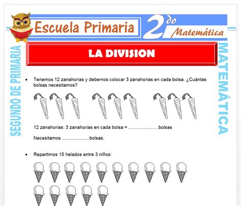 Ejercicios De División Para Segundo De Primaria Escuela Primaria