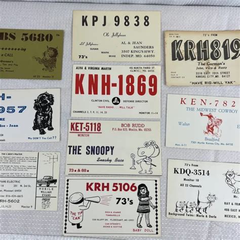 Vintage Radio Cards Amateur Radio Qsl Cards Lot Missouri Qsl Radio Cards Lot 10 1499 Picclick