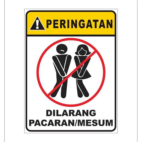 stiker dilarang pacaran dilarang mesum lazada indonesia