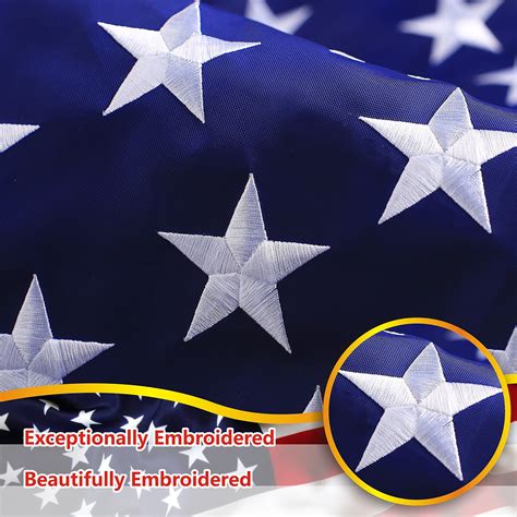 American Flag 5x8 Ft Usa Us Flag Deluxe Embroidered Stars Sewn Stripes