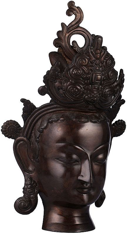 12 Goddess Tara Wall Hanging Mask Tibetan Buddhist Deity In Brass