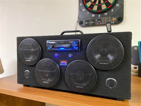 First Diy Boombox Build Four 525 Speakers And Two Tweeters With A