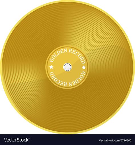 Golden Record Royalty Free Vector Image Vectorstock