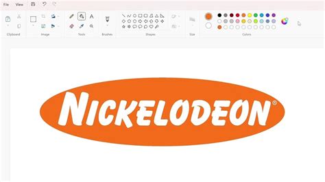 How To Draw The Nickelodeon Logo Using Ms Paint How To Draw On Your