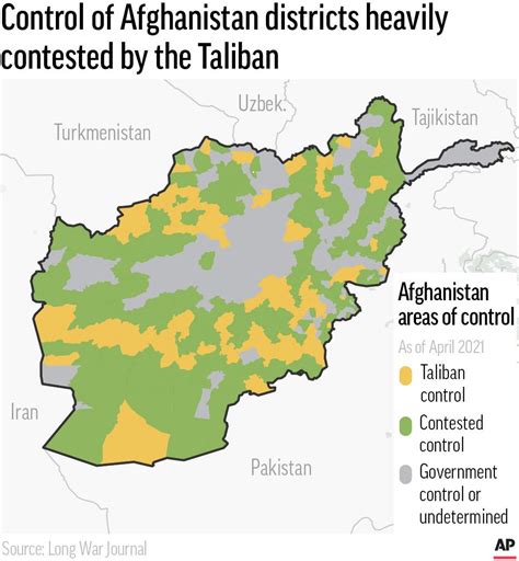 Mapping The Afghan War While Murky Points To Taliban Gains Ap News