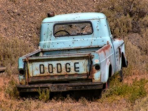 Free Images : old, jeep, blue, bumper, rusty, dodge, forgotten, pickup truck, off road vehicle