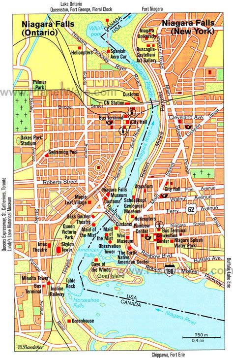 Map Of Hotels In Niagara Falls Canada