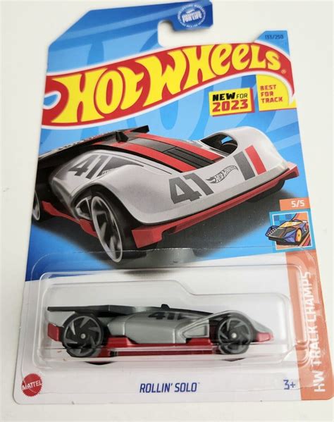 Hot Wheels Rollin Solo Gray 133 2023 Hw Track Champs Diecast Trading
