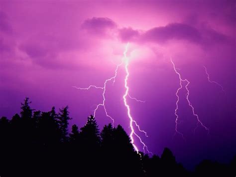 Ka Chow Purple Lightning Purple Sky Nature Wallpaper