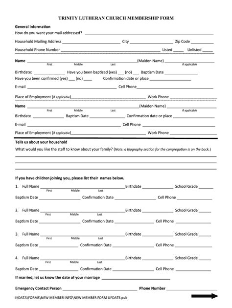 Church Membership Forms Fill Online Printable Fillable Blank Sign