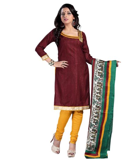Vismay Brown Khadi Unstitched Dress Material Buy Vismay