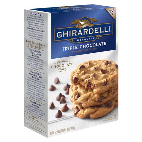Ghirardelli Triple Chocolate Cookie Mix 3 Pk Bjs