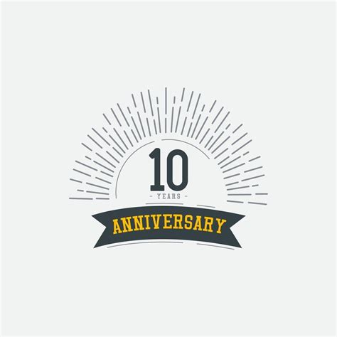 10 Years Anniversary Celebrations Vector Template Design Illustration