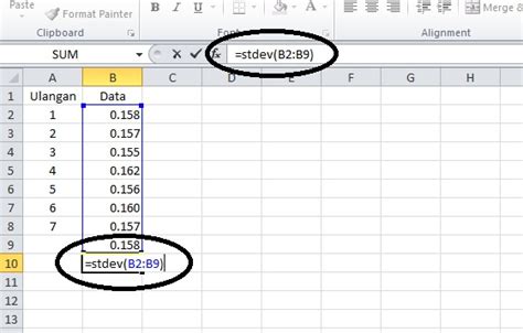 Cara Mencari Simpangan Baku Menggunakan Microsoft Excel Labmutu Com