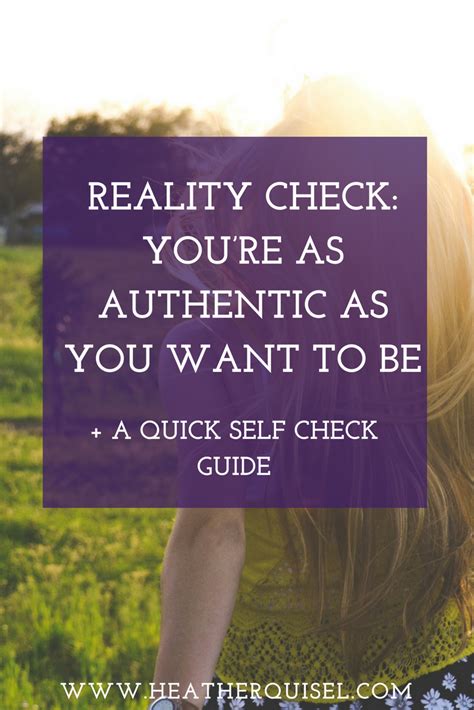 Authenticity Is Your Key To Success Heather Quisel Reality Check