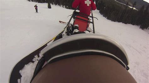 Great Falls Ski Patrol Practices With Its Toboggan