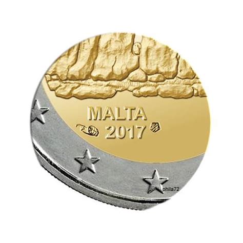 Commémorative 2 Euros Malte 2017 Coincard Avec Poincon Monnaie De Paris