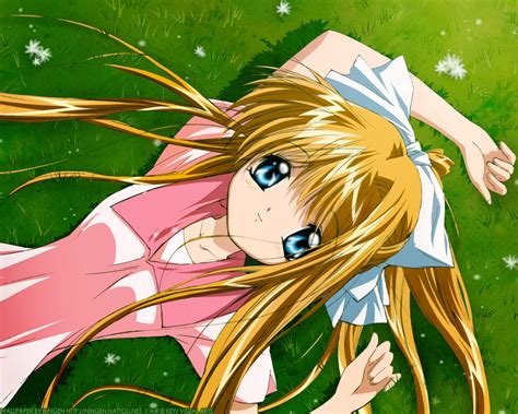 Anime Girl Laying In Grass