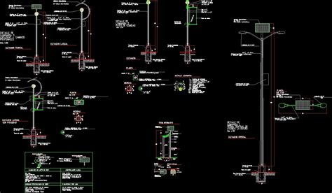 Lighting And Totem Power Unit Dwg Detail For Autocad