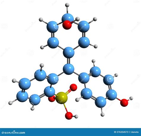 Phenol Molecular Structure 3d Flat Model Phenolic Acid Structural