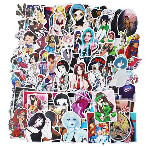 Buy Sexy Anime Girl Laptop Stickers Water Bottle Computer Phone Travel