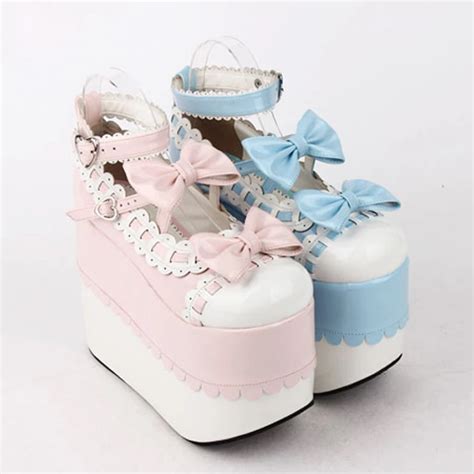 Plus Size Female Spring Anime Cosplay Lolita Shoes Women Wedges Sandals