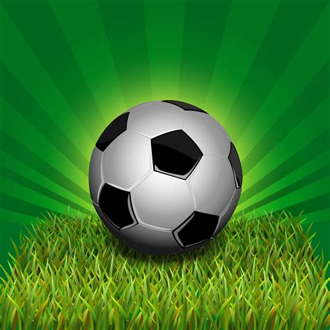 Soccer ball on grass 622278 Vector Art at Vecteezy