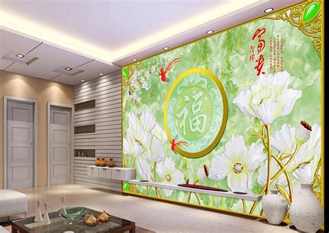 3d Backdrop Seamless Jade Living Room Sofa Tv Backdrop Mural Custom
